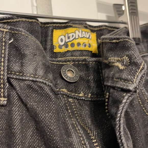 Boys 12 - Old Navy distressed black jeans with waist adjuster. - Picture 2 of 3